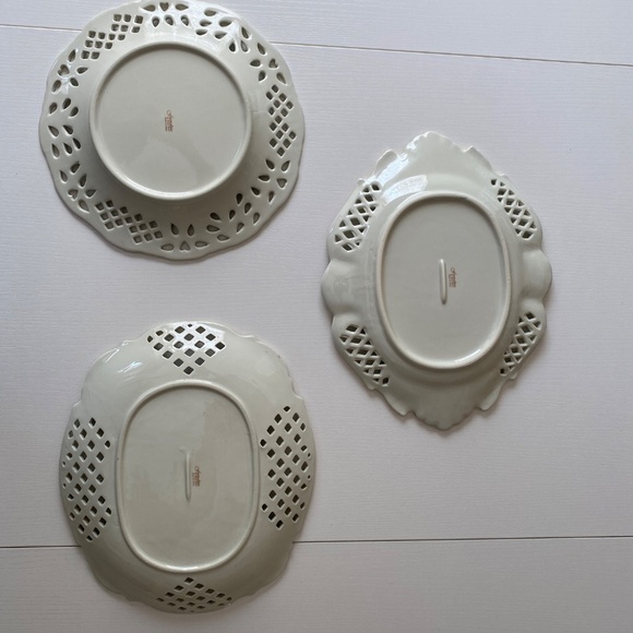 Formalities by Baum Brothers Vintage Victorian Rose Collection Set Of 3 Plates - Picture 10 of 10